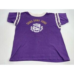 Vintage 70s Sigma Sigma Sigma Sorority Single Stitch Shirt Men’s Medium Purple